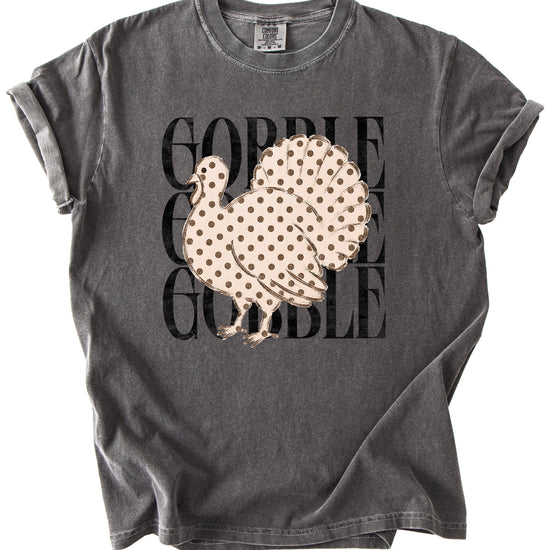 Gobble Gobble turkey Thanksgiving shirt, Pepper, view 4