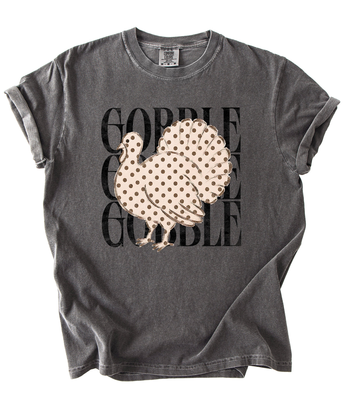 Gobble Gobble turkey Thanksgiving shirt, Pepper, view 4