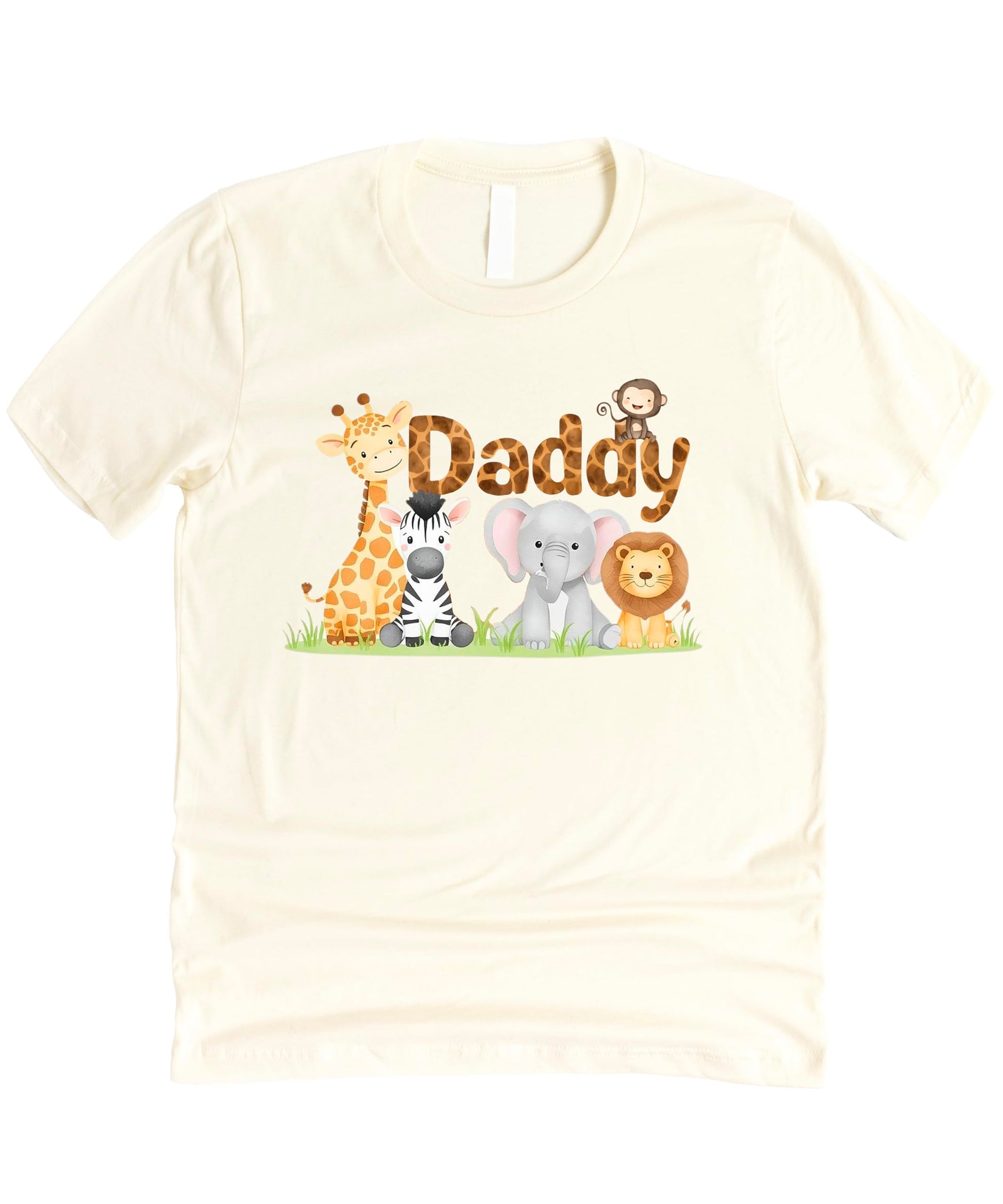 Safari animals first birthday family matching shirts with jungle zoo design
