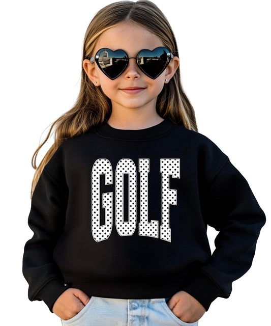 Olive Loves Apple Golf Sweatshirt for Women Kids – Cute Preppy Golf Crewneck Pullover