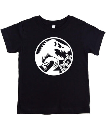 2 Rex 2nd Birthday Shirt T-Rex Dinosaur Party Tee