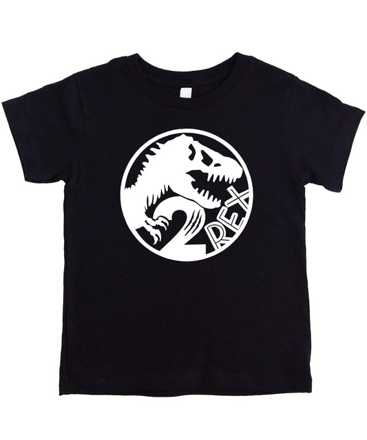 2 Rex 2nd Birthday Shirt T-Rex Dinosaur Party Tee