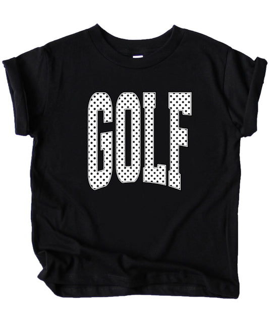 Olive Loves Apple Polka dot Golf Graphic T-Shirt for Girls and Women - Cute Golf Lover Outfit