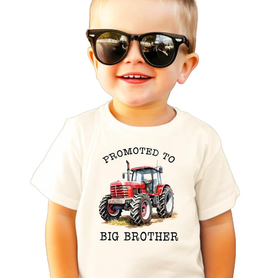Product details and fabric information for Big Brother red tractor tee