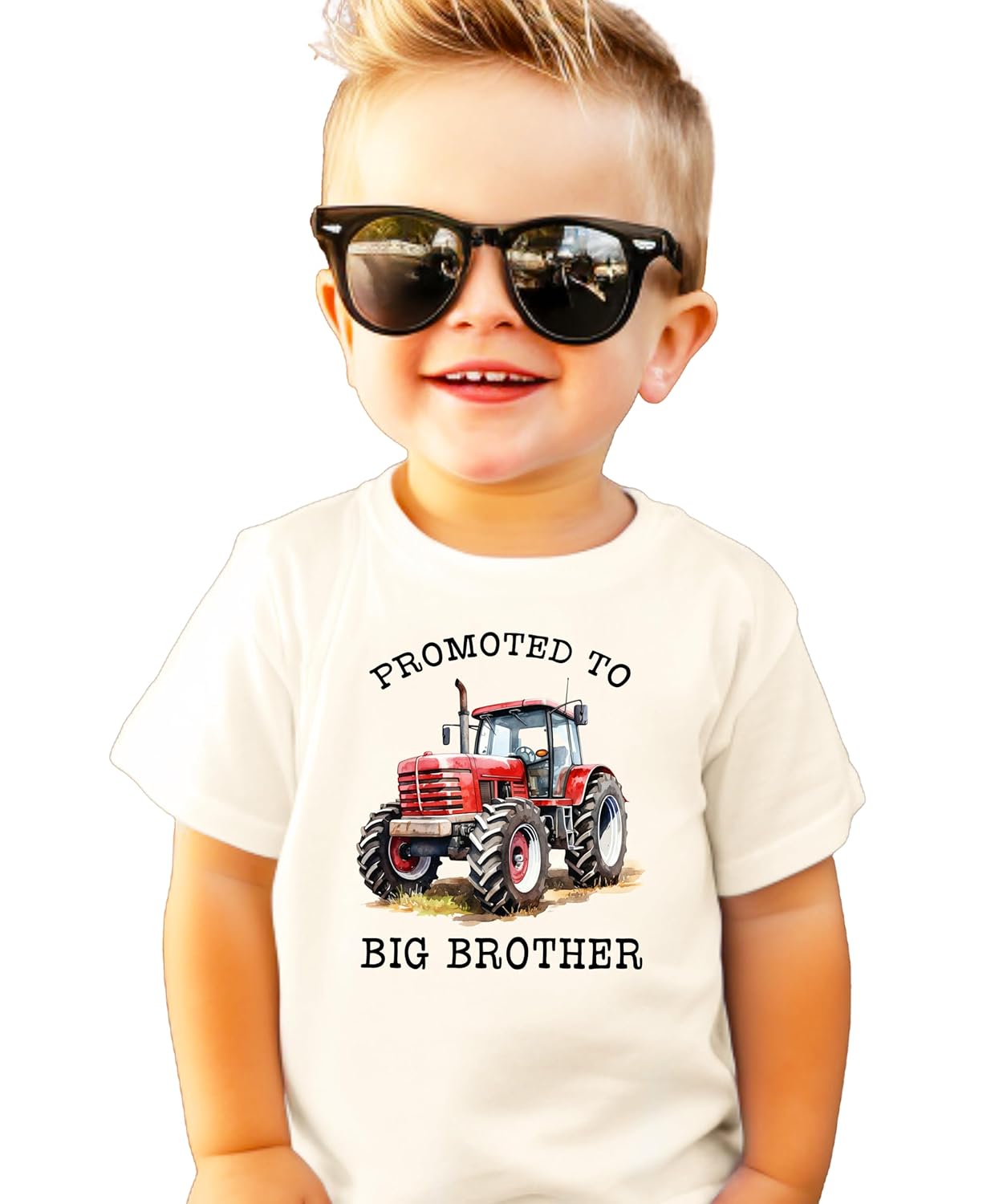 Product details and fabric information for Big Brother red tractor tee
