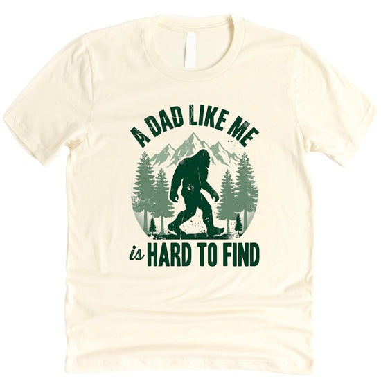 Bigfoot dad shirt flat lay showing full graphic design and shirt construction