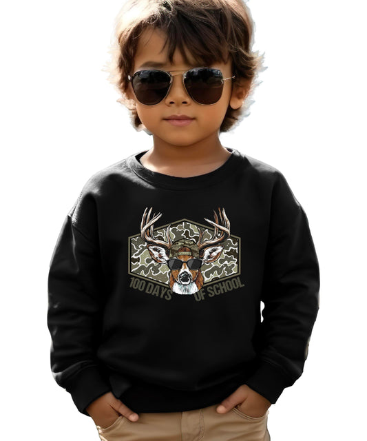 Back view of white crewneck sweatshirt showing plain back design