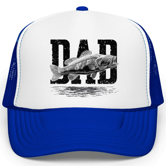 Dad Bass Fishing hat worn by model showing fit and style from front angle