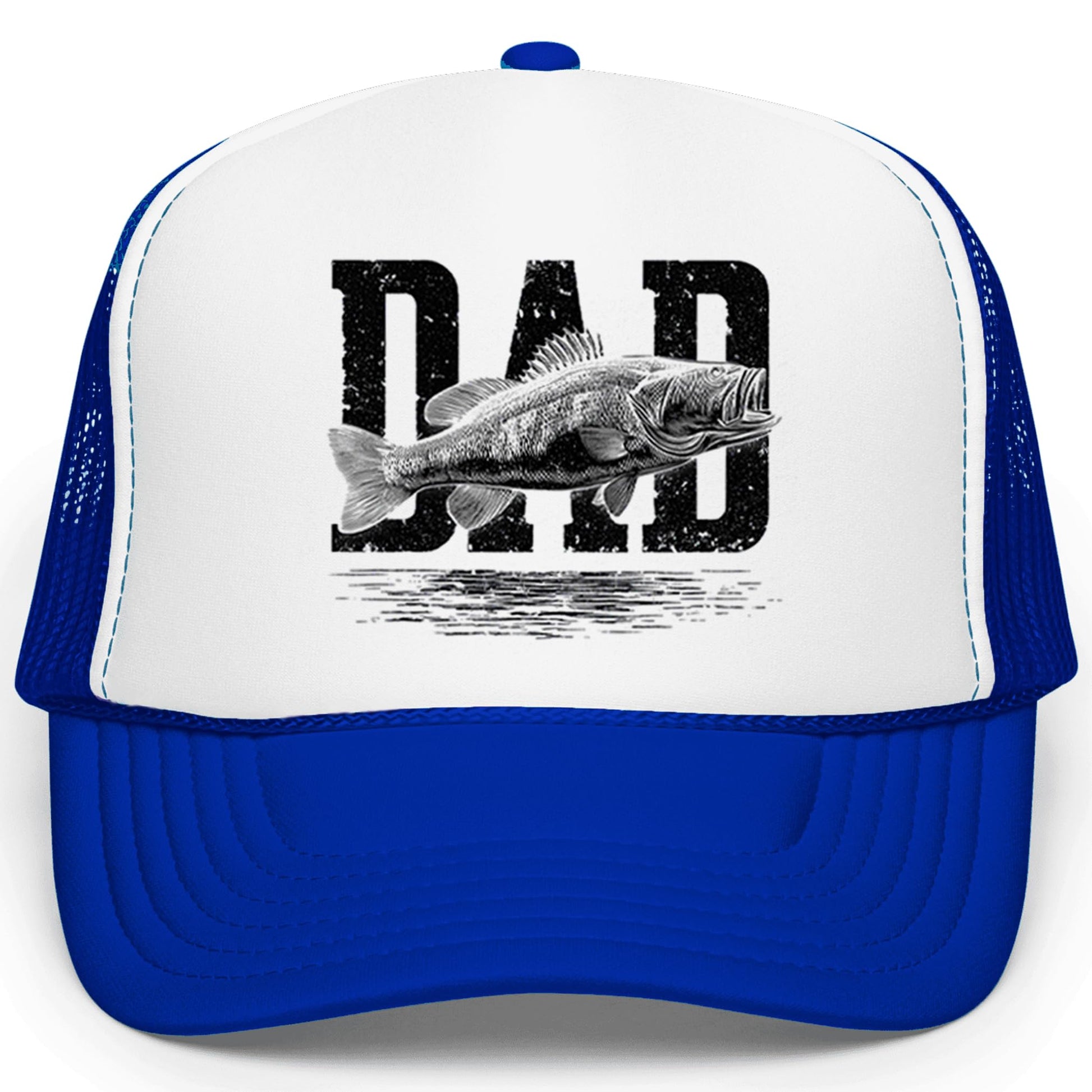 Dad Bass Fishing hat worn by model showing fit and style from front angle