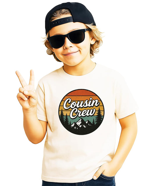 Cousin Crew Retro Mountain Family Matching Reunion T-Shirt