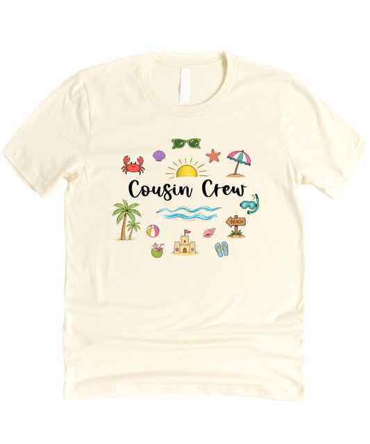 Cousin Crew Family Vacation Shirt – Matching Beach Trip T Shirt for Kids Women Men