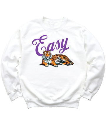 Easy Tiger Sweatshirt for Women, Teens & Kids Orange Tiger Everyday Sweater