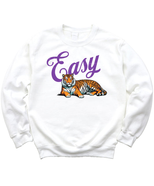 Easy Tiger Sweatshirt for Women, Teens & Kids Orange Tiger Everyday Sweater