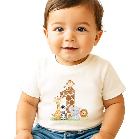 Safari jungle animals birthday shirt graphic design layout