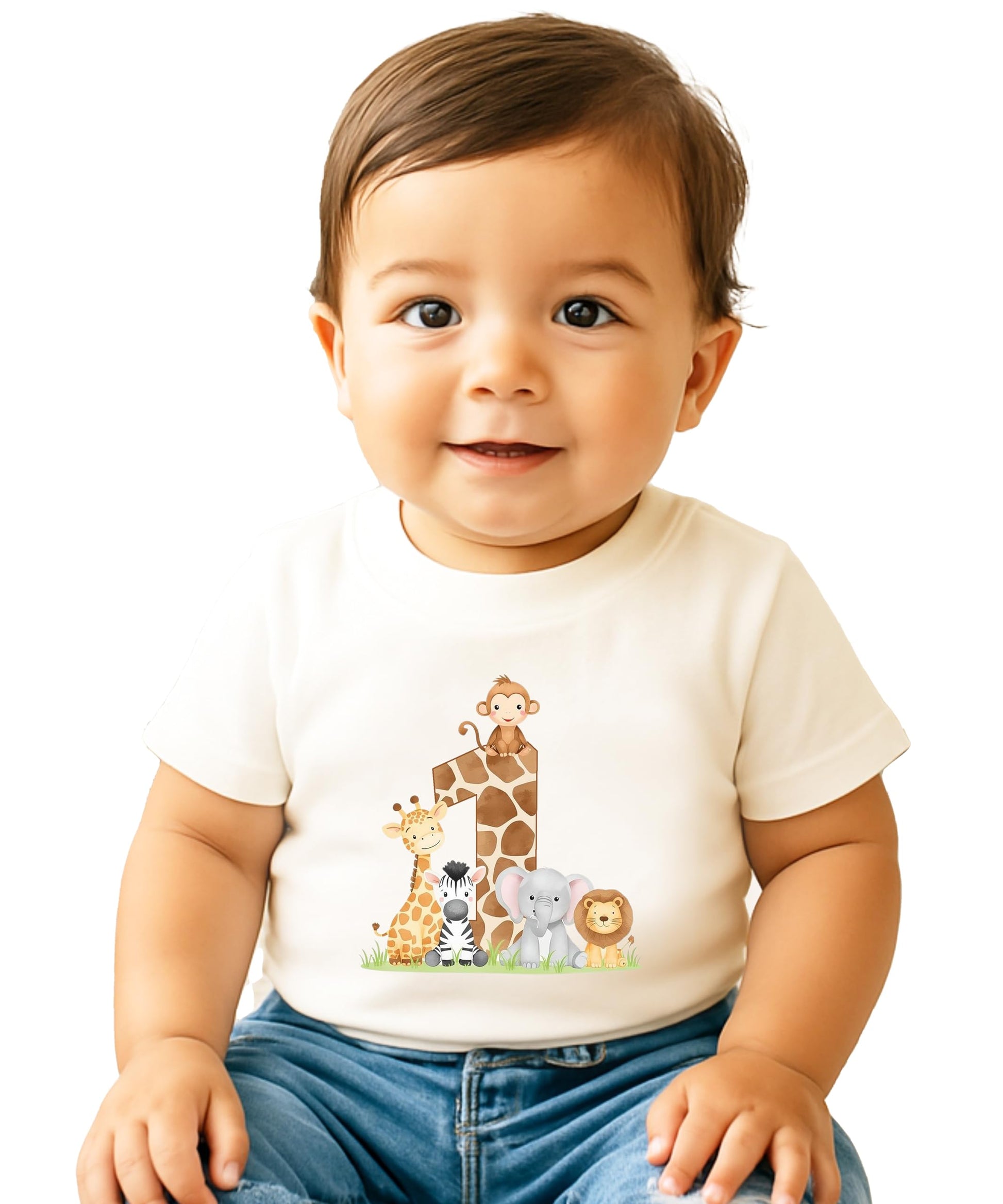 Safari jungle animals birthday shirt graphic design layout