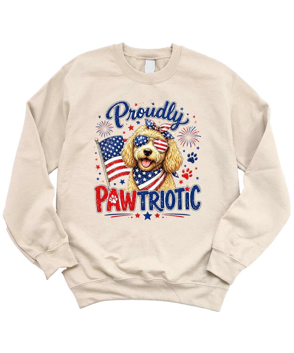 Back view of white sweatshirt showing plain back design