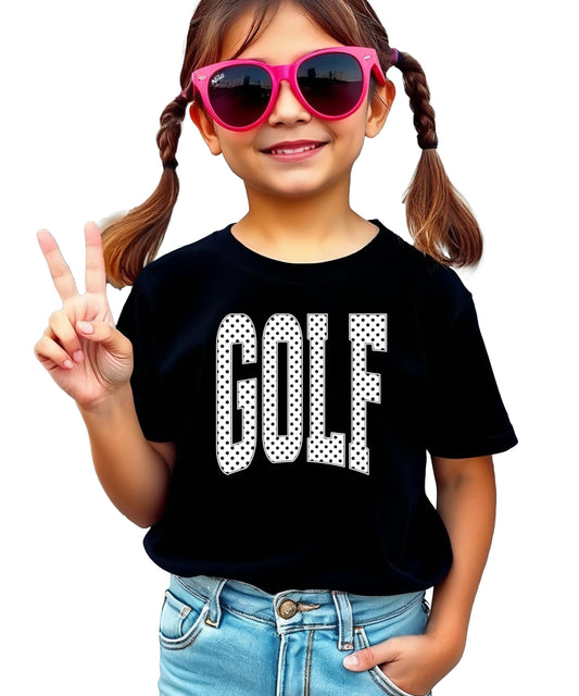 Olive Loves Apple Polka dot Golf Graphic T-Shirt for Girls and Women - Cute Golf Lover Outfit