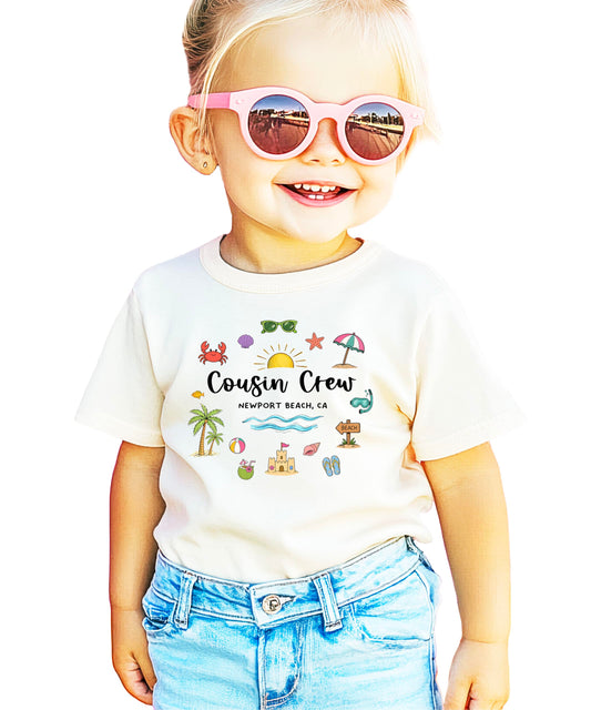 Cousin Crew Newport Beach CA Shirt – Matching Family Vacation Beach Trip T Shirt for Kids Women Men
