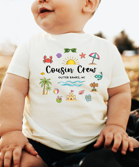 Cousin Crew Outer Banks NC Shirt – Matching Family Vacation Beach Trip T Shirt for Kids Women Men