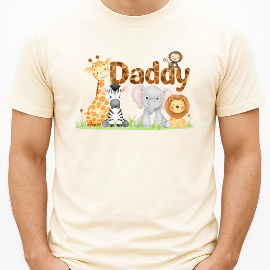 Safari birthday shirt product details and sizing information