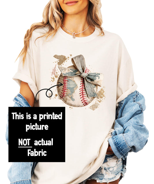 Cute Baseball Camo Bow Coquette Game Day Tee - Trendy Sports Mom Shirt