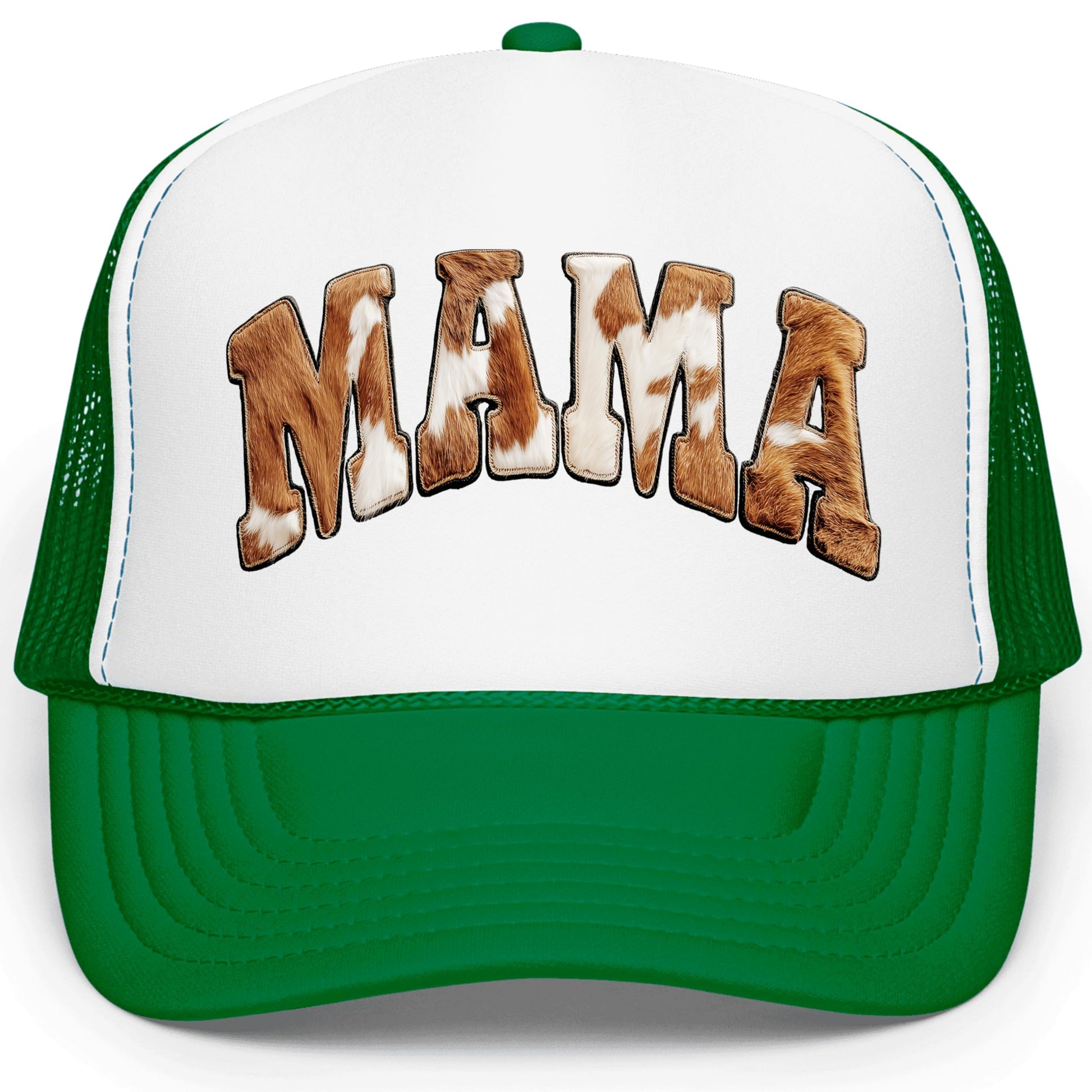 Side view of western trucker hat showing mesh back panels and adjustable snapback closure