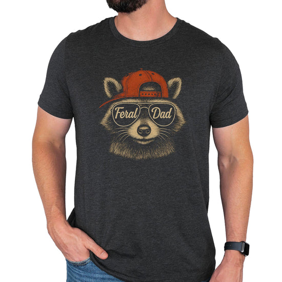 Feral Dad shirt product details and sizing information display