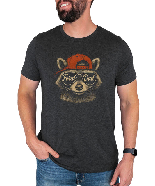Feral Dad shirt product details and sizing information display