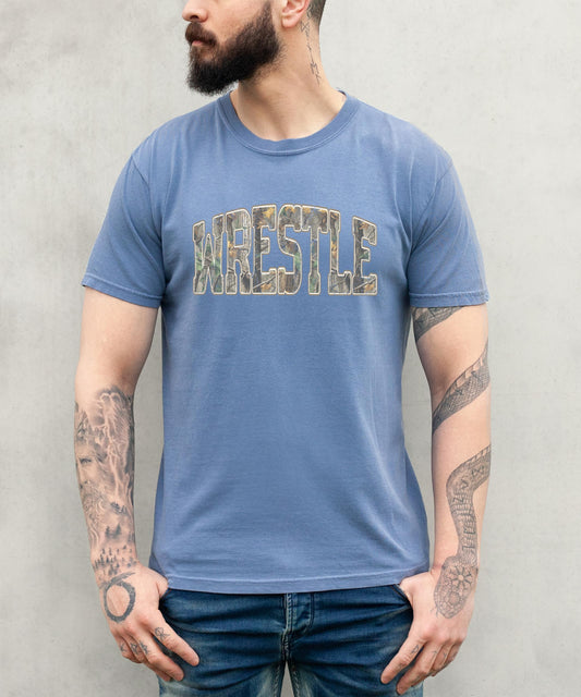 Camo Wrestle Shirt - Wrestling Unisex Graphic Tee