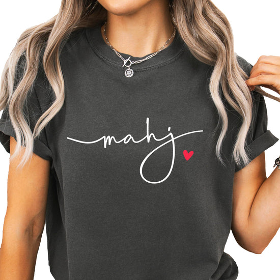 Mahj shirt flat lay showing relaxed fit and garment-dyed cotton texture