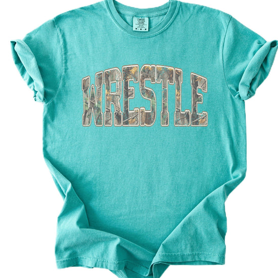 Back view of wrestling shirt showing additional design elements or plain back