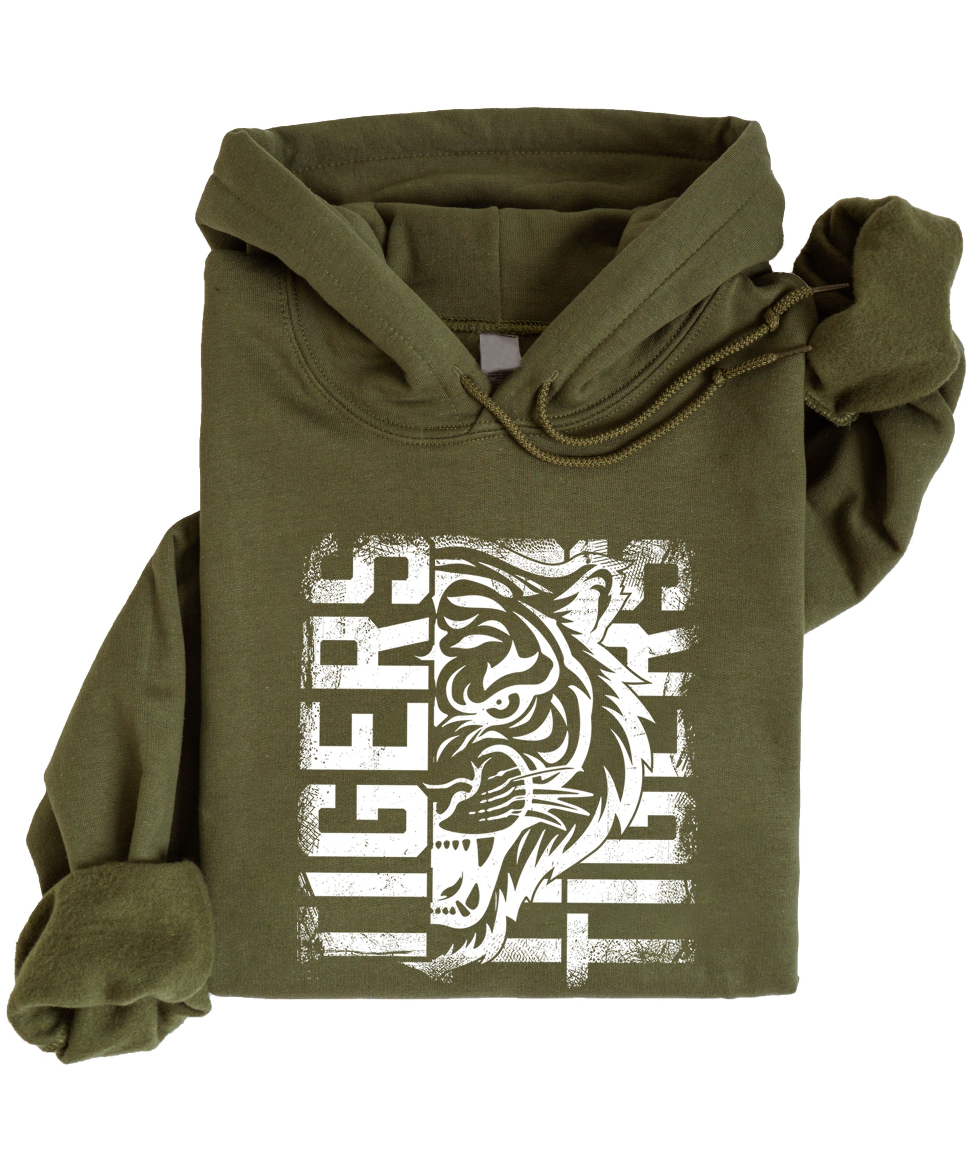 Tigers School Spirit Hoodie Army Green view 1