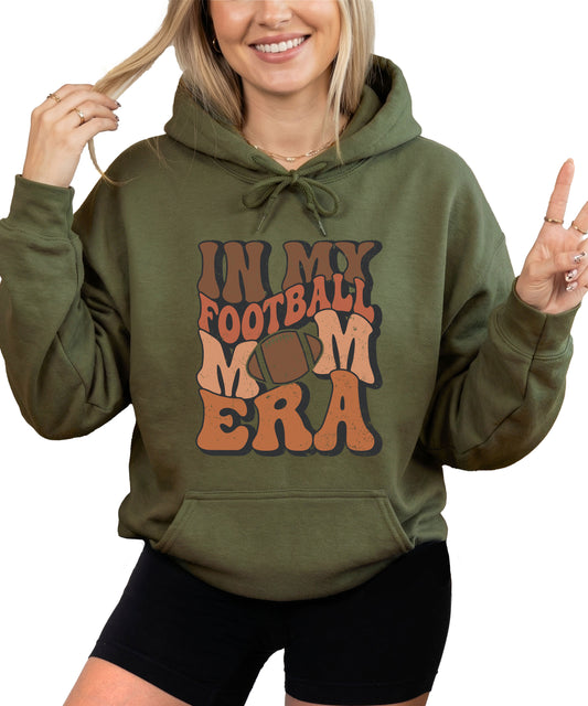 In My Football Mom Era hoodie in Army Green - view 1