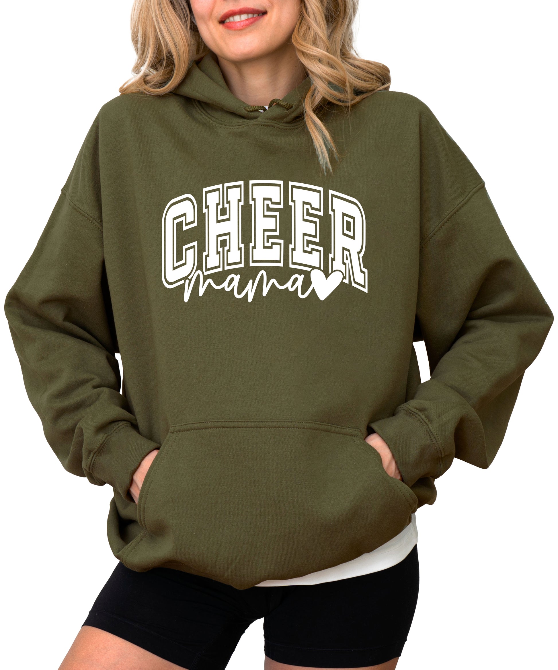 Cheer Mama Army Green Hoodie for Women - view 1