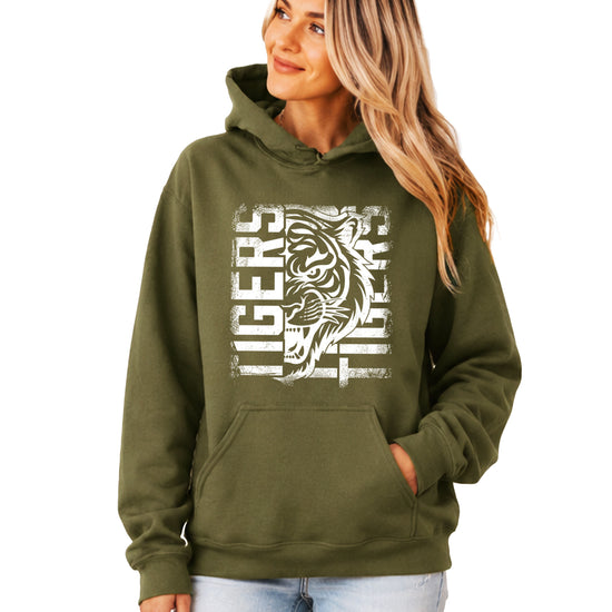Tigers School Spirit Hoodie Army Green view 2