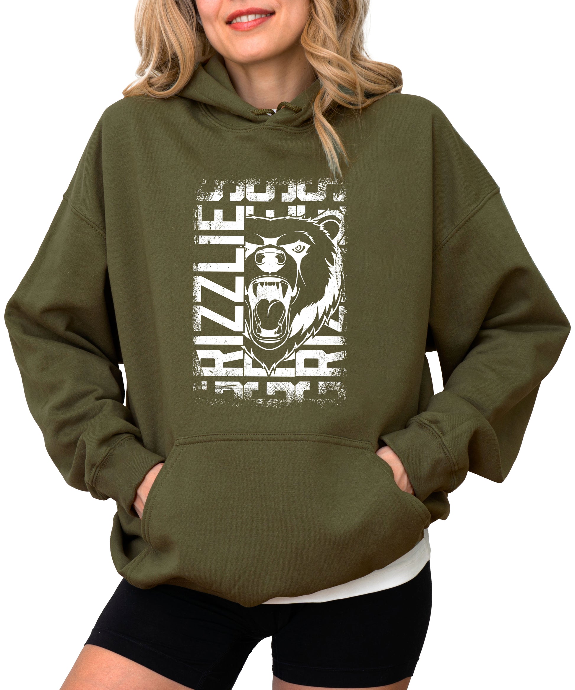 Grizzlies School Spirit hoodie in Army Green - view 2
