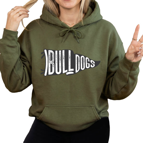 Army Green Bulldogs school spirit hoodie - view 2