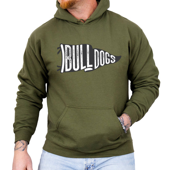 Army Green Bulldogs school spirit hoodie - view 3