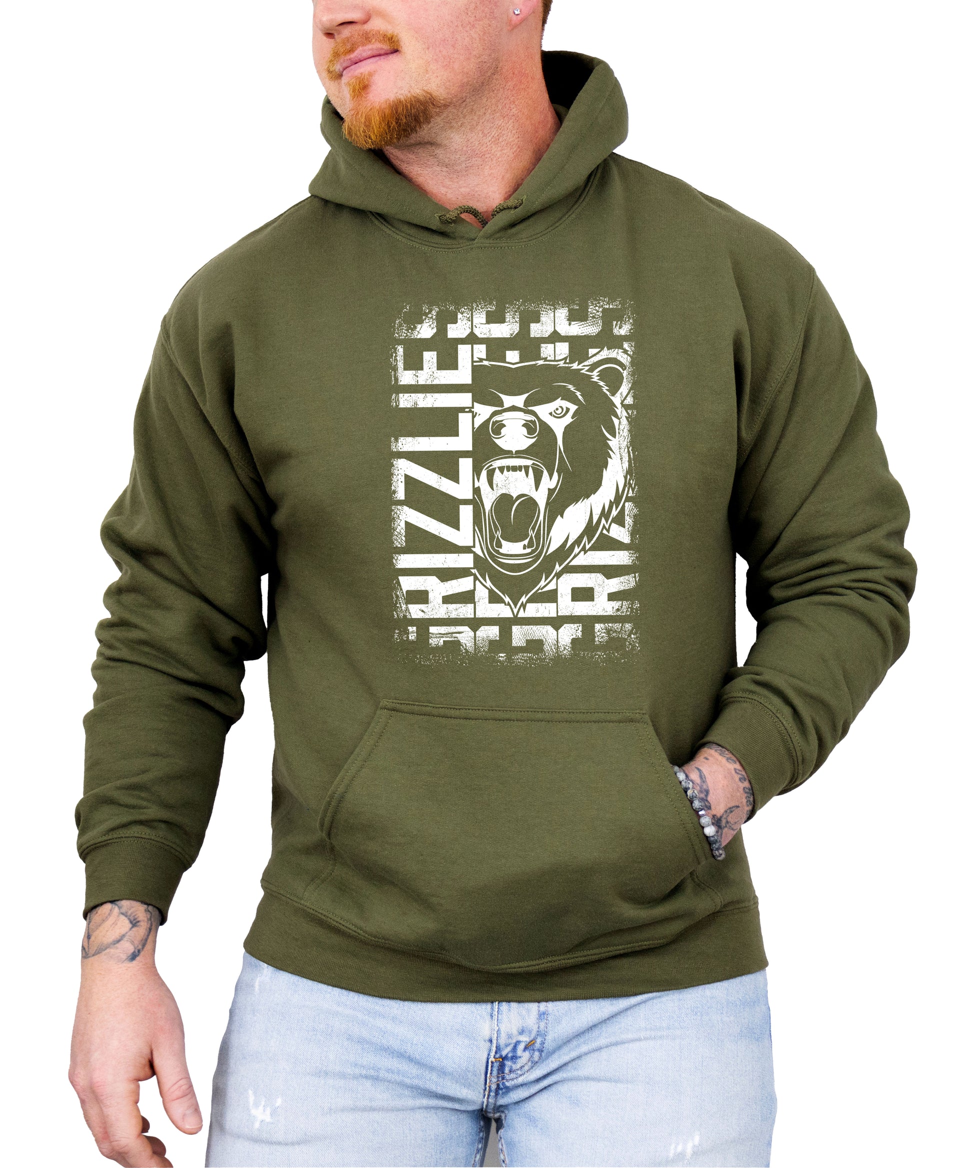 Grizzlies School Spirit hoodie in Army Green - view 3