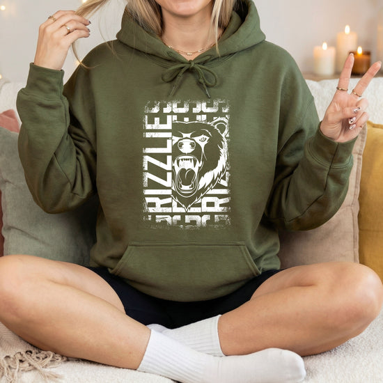 Grizzlies School Spirit hoodie in Army Green - view 4