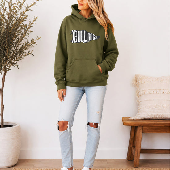 Army Green Bulldogs school spirit hoodie - view 4