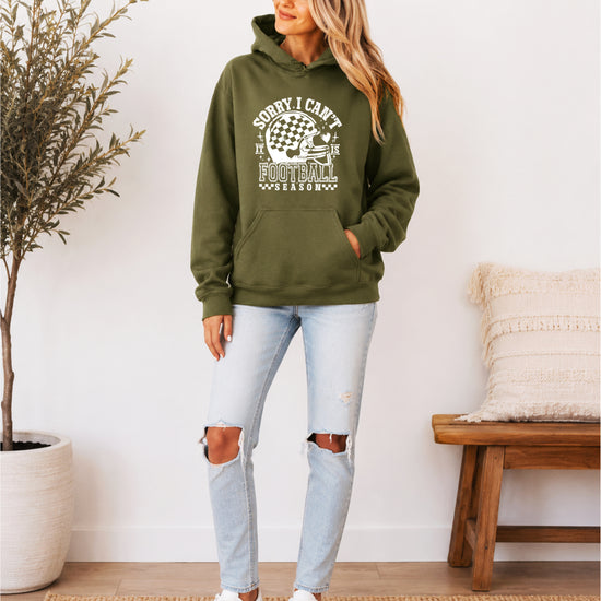 Sorry I Can't It Is Football Season hoodie - Army Green Hoodie - A4