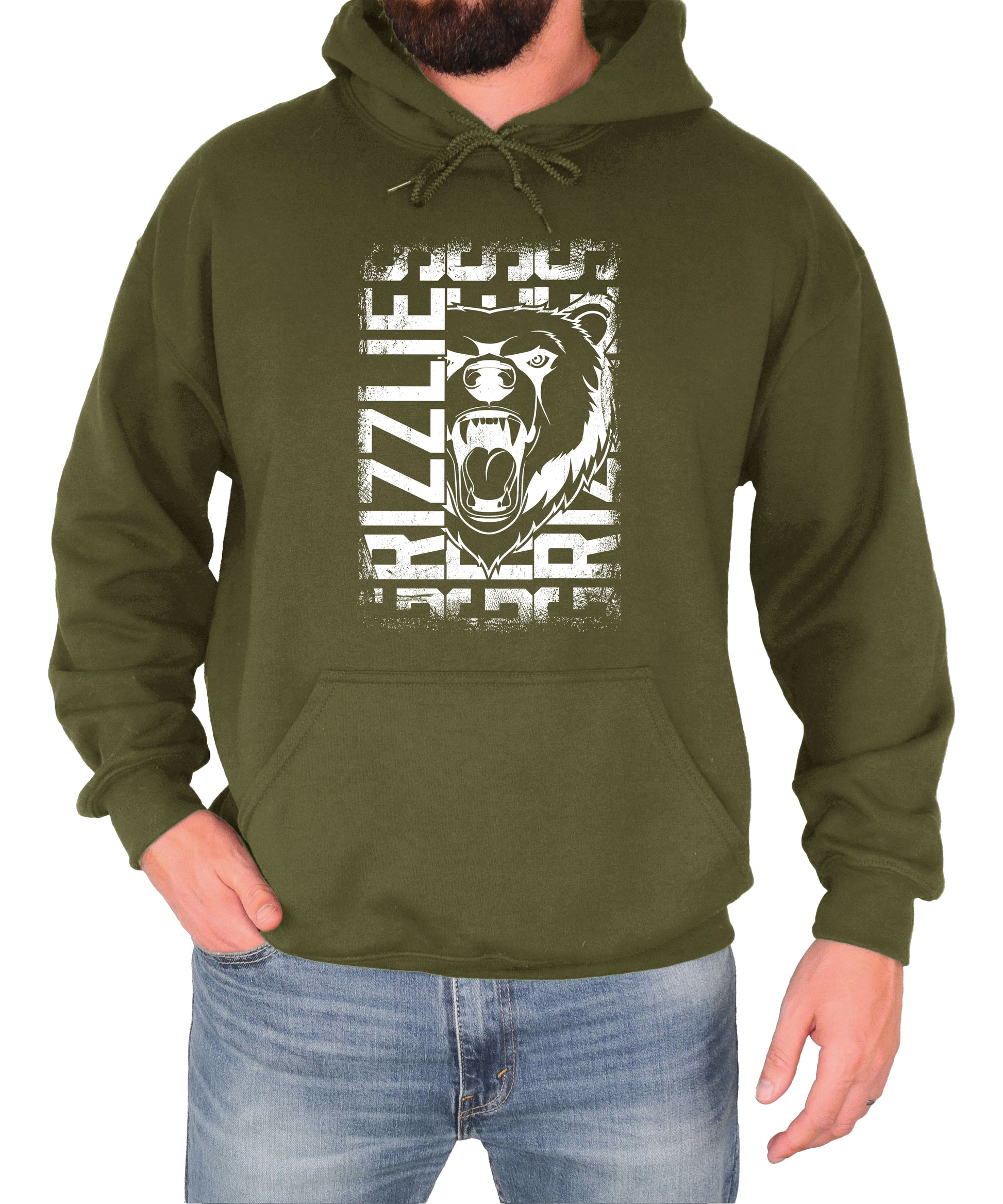 Grizzlies School Spirit hoodie in Army Green - view 5