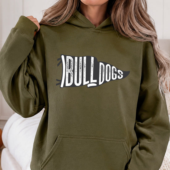 Army Green Bulldogs school spirit hoodie - view 6