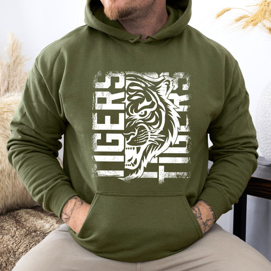 Tigers School Spirit Hoodie Army Green view 6