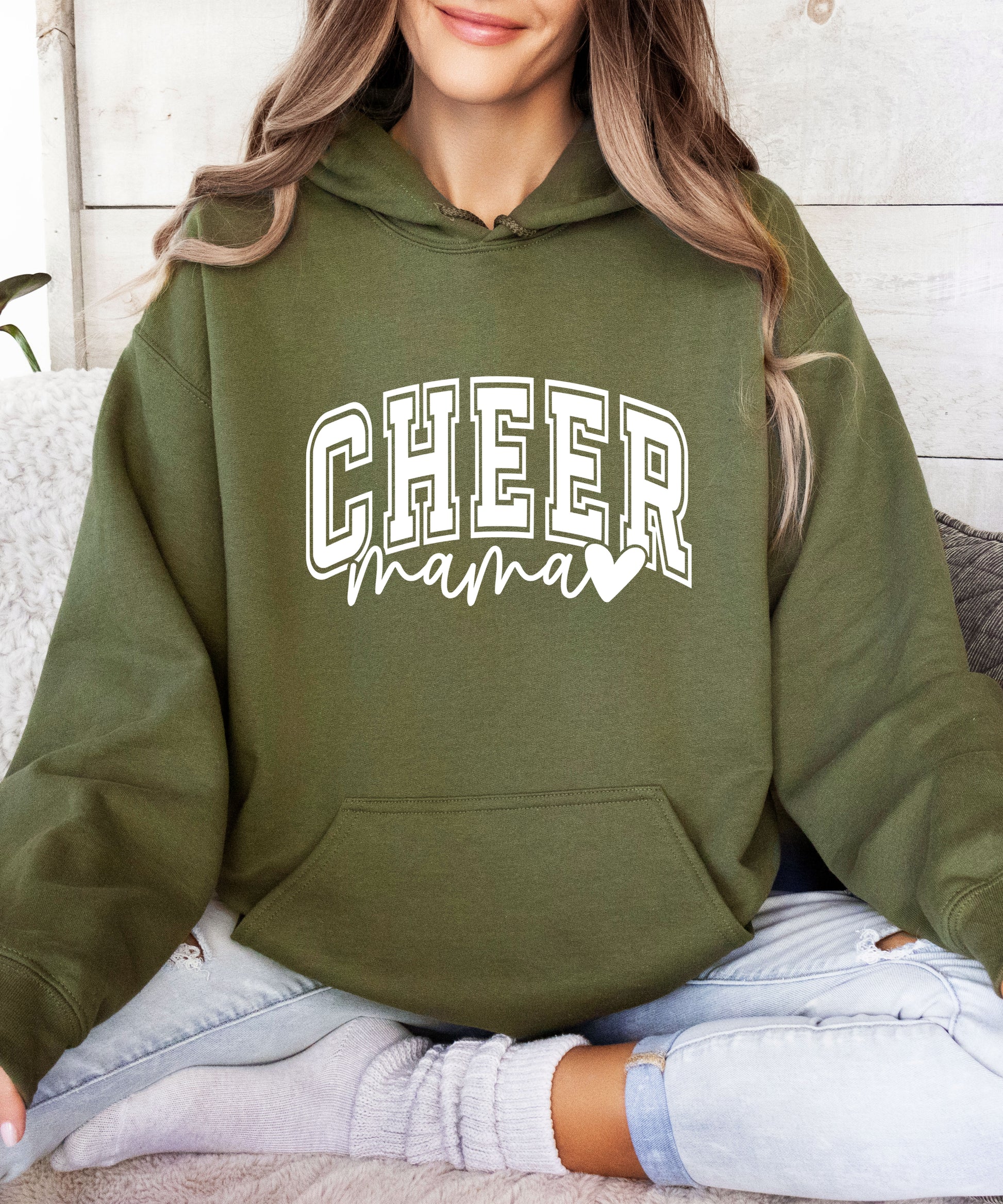 Cheer Mama Army Green Hoodie for Women - view 6