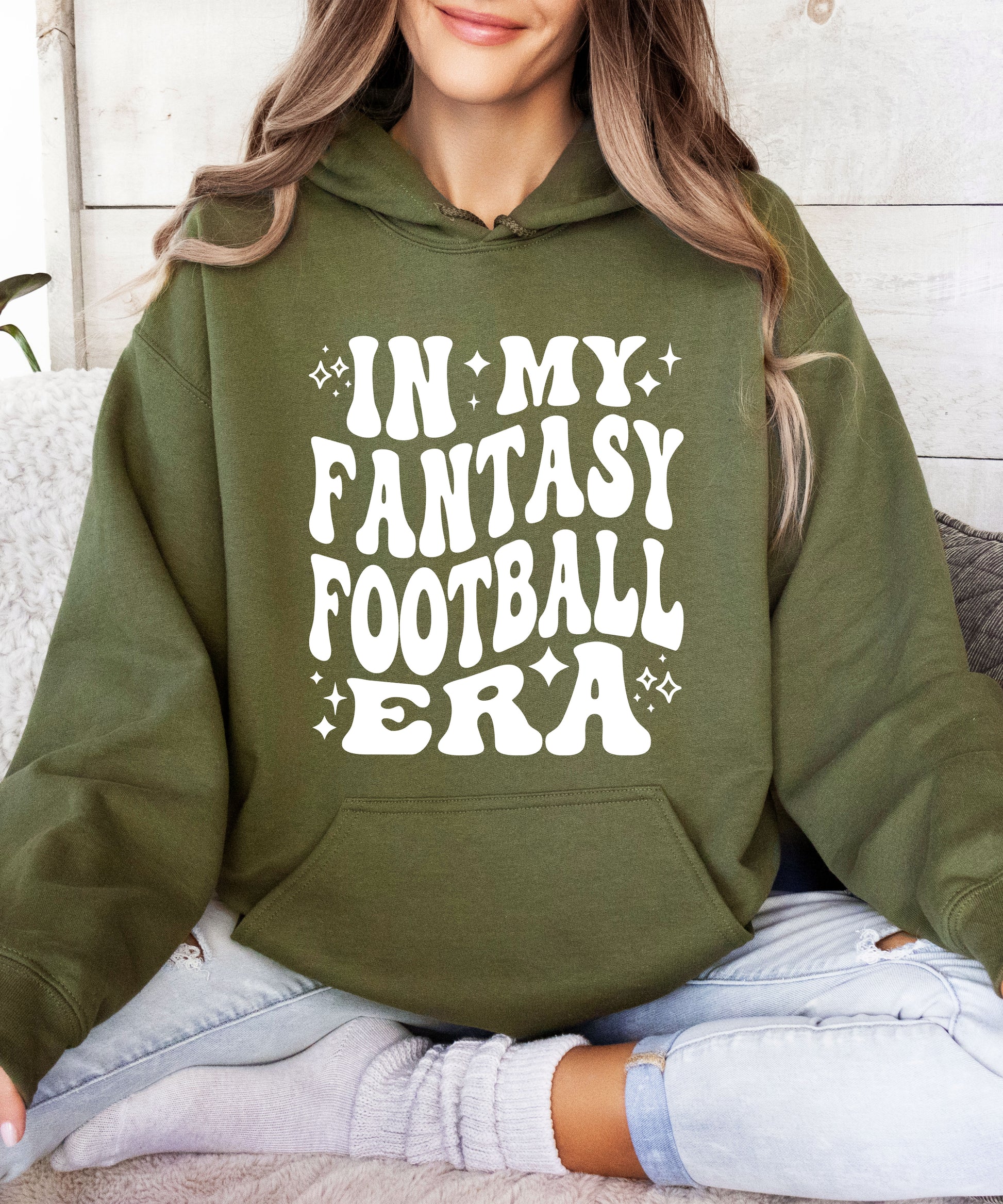 In My Fantasy Football Era hoodie in Army Green - view 6