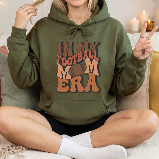 In My Football Mom Era hoodie in Army Green - view 6