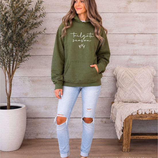 Tailgate Season hoodie Army Green view 7