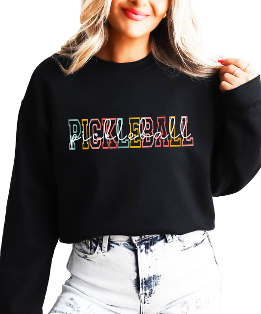 Retro Pickleball Crewneck Sweatshirt | Unisex Adult Pullover